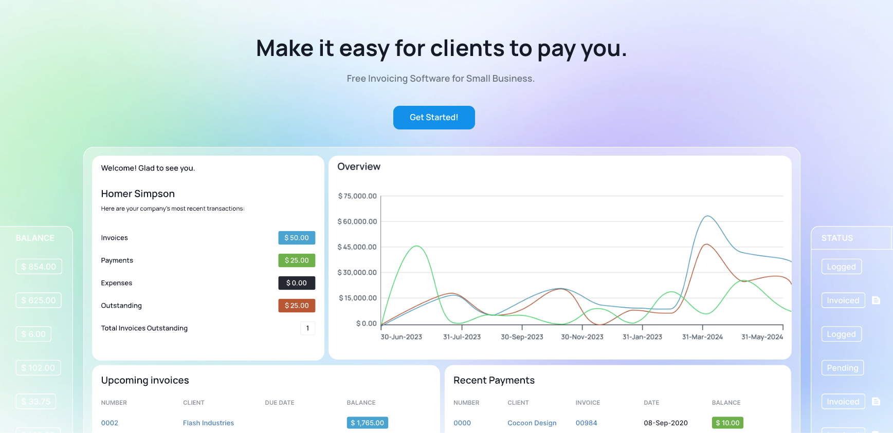 Invoice Ninja open-source invoicing platform with customizable templates and payment options